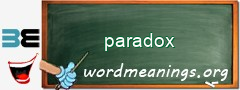 WordMeaning blackboard for paradox